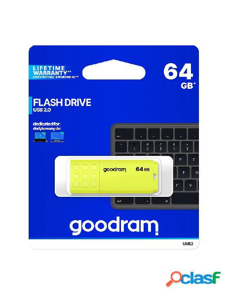 Goodram - pendrive goodram 64gb ume2 yellow usb 2.0 - retail