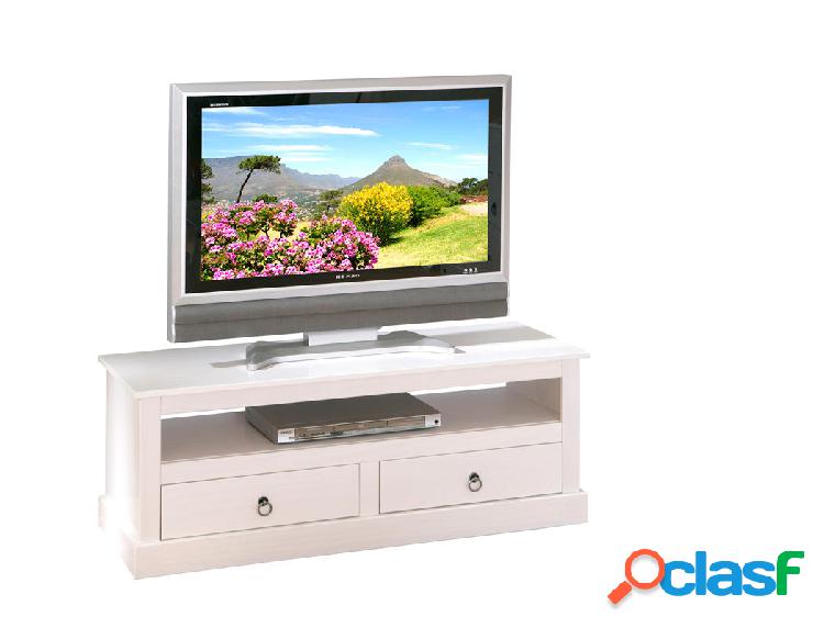 Goran - Mobile tv moderno con cassetti e ripiano in legno