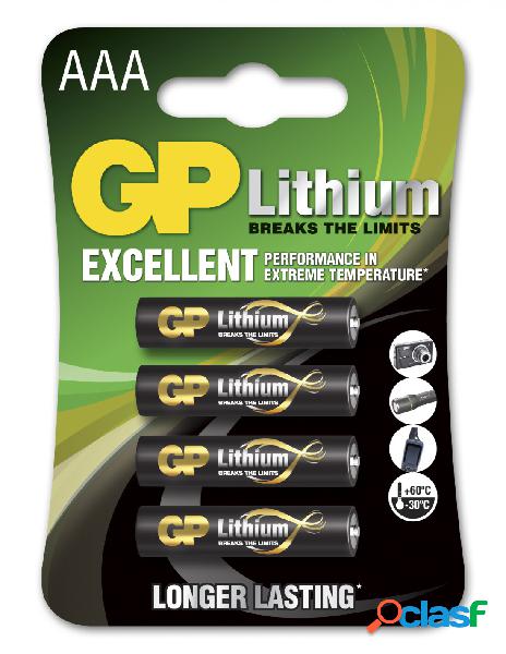 Gp batteries - blister 4 batterie litio mini stilo aaa