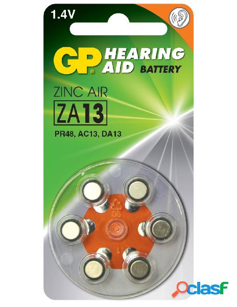 Gp batteries - blister 6 batteria a bottone pr48 za13 ac13