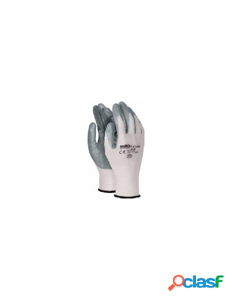 Guanti lavoro issaline 7286 nitrile bianco e grigio