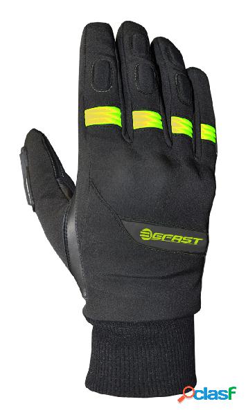 Guanti moto invernali Befast Rigol in Softshell Nero Giallo