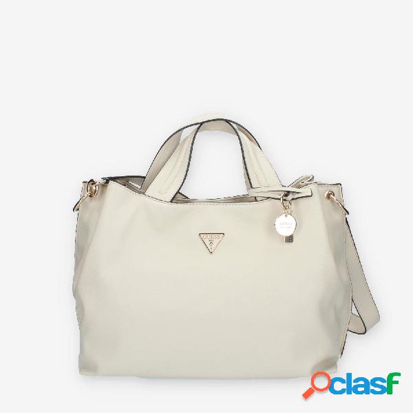 Guess Kersti Borsa a spalla a 3 scomparti beige