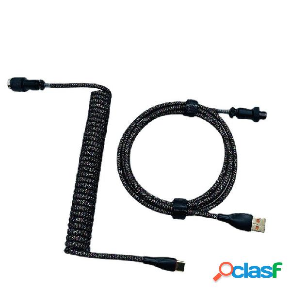 HCC Cavo a spirale da USB a Type-C da 1,8 m per tastiera