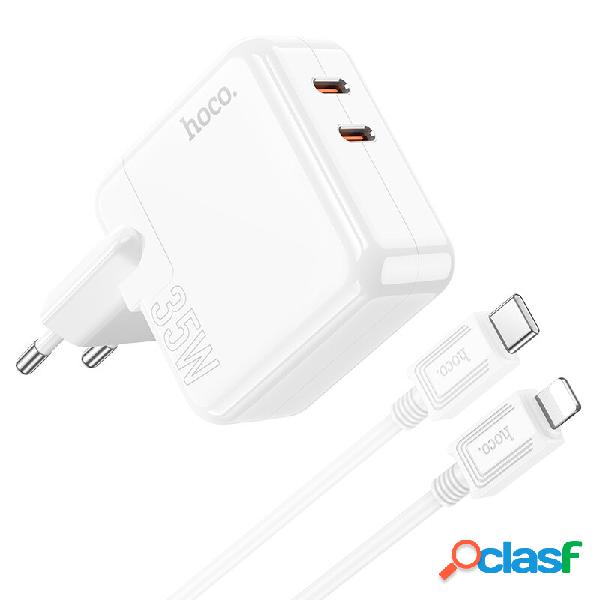 HOCO C110A Dual Type-C Port PD 35W QC3.0 Adattatore per