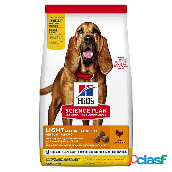 Hill's Science Plan Light Dog Adult Medium Mature con Pollo