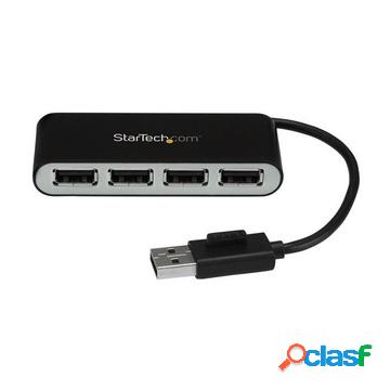 Hub usb 2.0 portatile a 4 porte con cavo integrato - perno e
