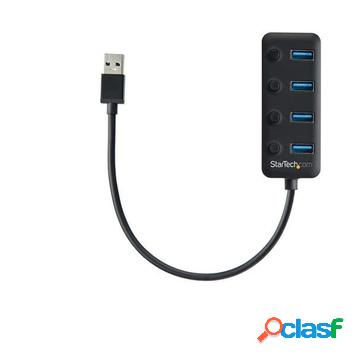 Hub usb 3.0 a 4 porte - 4x usb-a con swith on/off