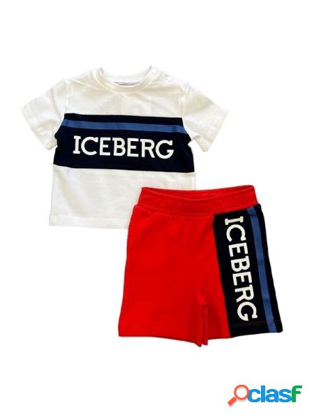 ICEBERG Completo T-shirt e shorts Bianco/Rosso