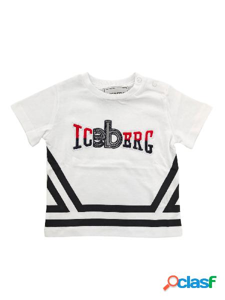 ICEBERG T-shirt a maniche corte con logo Bianco
