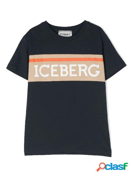 ICEBERG T-shirt a maniche corte con logo Nero