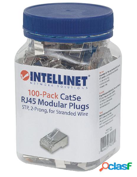 Intellinet - confezione 100 plug modulari rj45 cat.5e