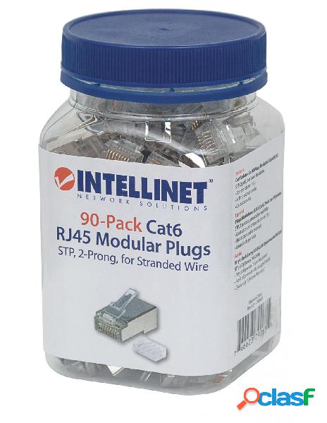 Intellinet - confezione da 90 plug modulari cat6 rj45 stp