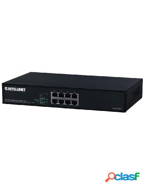 Intellinet - desktop web-smart switch 8 porte poe+