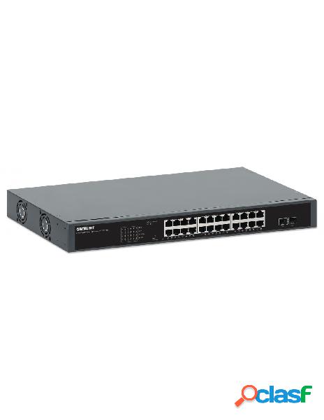 Intellinet - gigabit ethernet switch 24-porte poe+ con 2