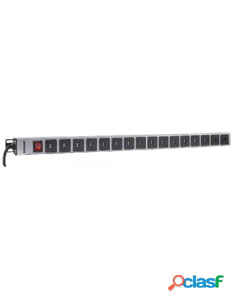 Intellinet - multipresa per rack montaggio verticale 16