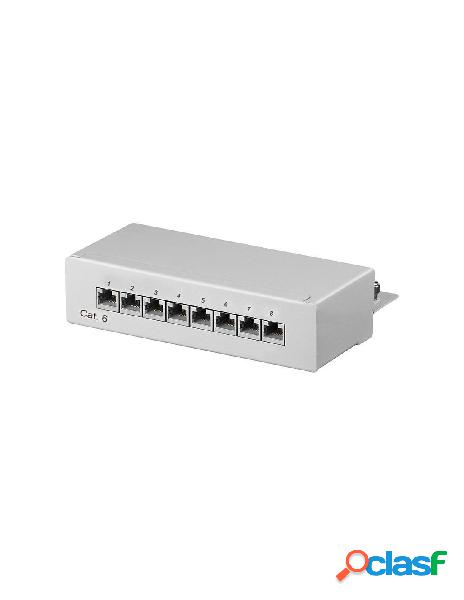 Intellinet - pannello patch 8 porte cat. 6 stp grigio