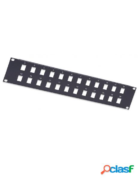 Intellinet - pannello patch modulare 24 posti 2 he nero