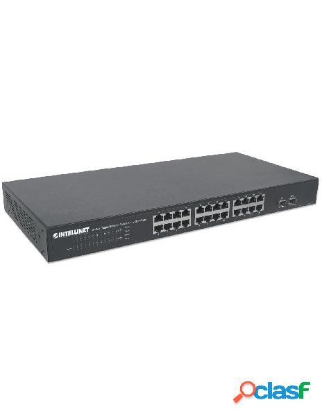 Intellinet - switch gigabit ethernet 24 porte + 2 porte sfp