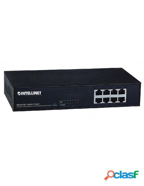 Intellinet - switch poe+ 8 porte, desktop / rack