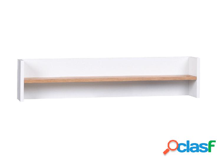 Isidre - Mensola in legno bianco opaco con ripiano colore