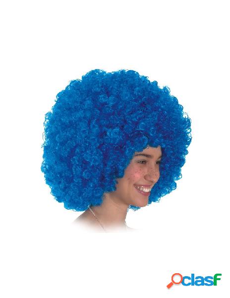 It parrucca ricciolona blu (gr.150 ca.)in valigetta