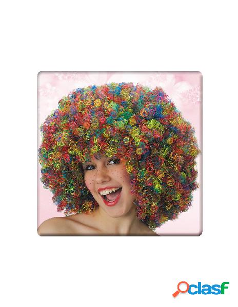 It parrucca super ricciolona multicolor (gr.190 ca.) in