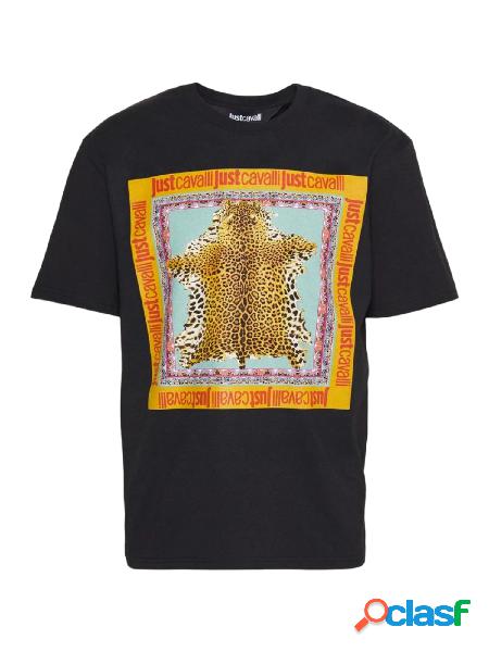 JUST CAVALLI T-shirt a manica corta con stampa leopardata