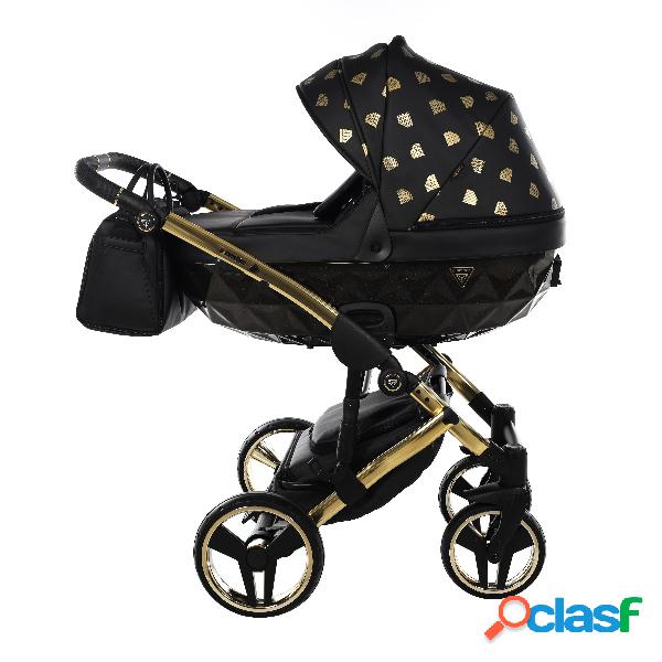 Junama Diamond Glow V2 2 in 1 Pelle Grigio Scuro Telaio Oro