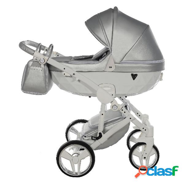 Junama Fluo Italy 3 in 1 Ecopelle Silver/Telaio White