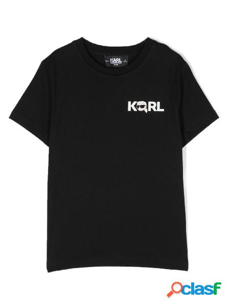 KARL LAGERFELD T-shirt a maniche corte con logo Nero