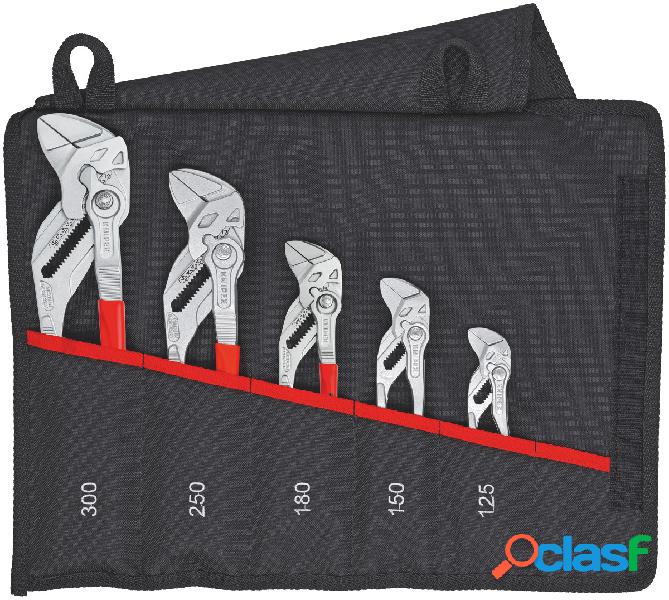 KNIPEX - Set di chiavi regolabili, 5 pezzi, Numero pinze: 5