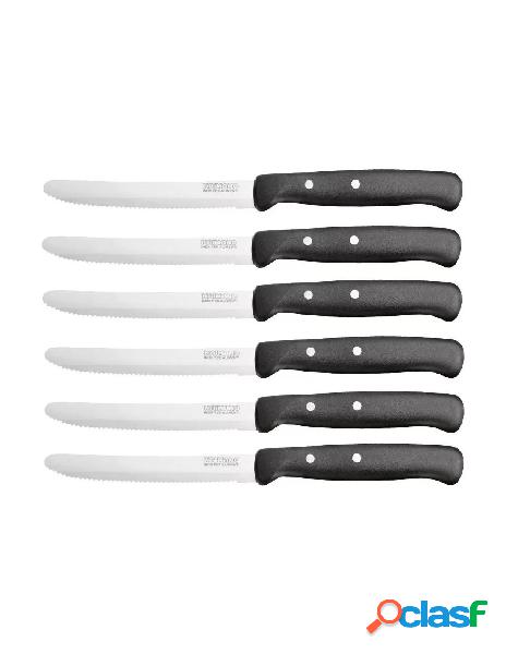 Kaimano - set 6 coltelli kaimano rodeo nero l. 11 cm
