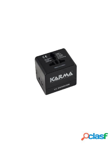 Karma - adattatore da viaggio karma cc 9598usb nero