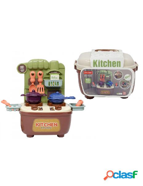 Kidz corner - bauletto cucina 19 accessori 2 in 1