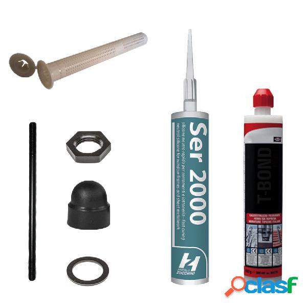 Kit di fissaggio per n° 2 staffe ZKUNIVER-01 e
