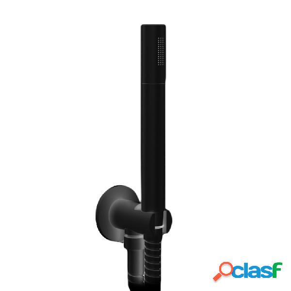 Kit doccia minimal tonda con supporto e flessibile in ottone