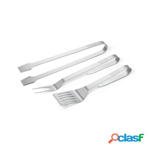 Kit utensili in acciaio per Barbecue Pianeta Grill, pinza,