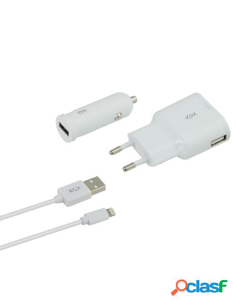 Ksix - ksix charging pack mfi 2.4a usb network and car
