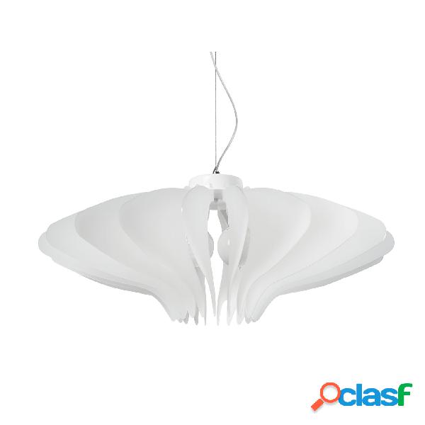 Lampada a sospensione in in metacrilato XXL Ø80xh35 Bianco