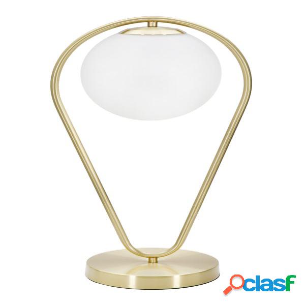 Lampada da salotto struttura in metallo dorato paralume a