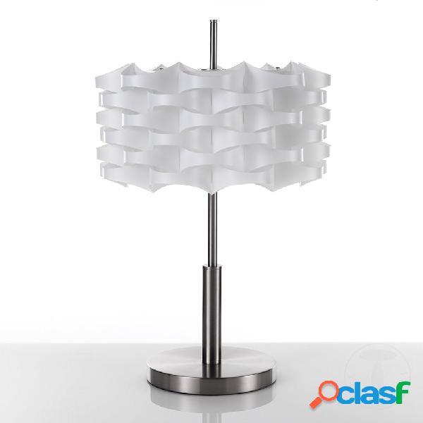 Lampada da tavolo moderna paralume colore bianco cm Ø