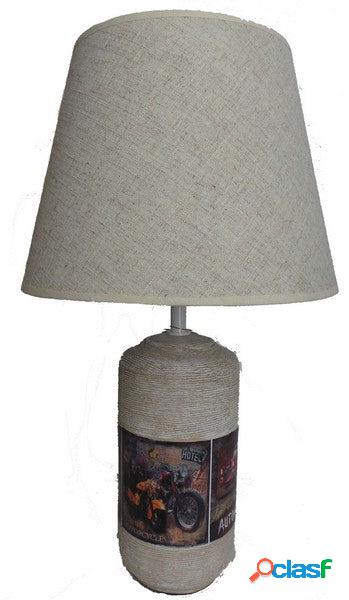 Lampada da tavolo vintage colore beige cm Ø 29x51h