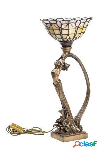 Lampada stile Tiffany da tavolo cm 13X11X55h