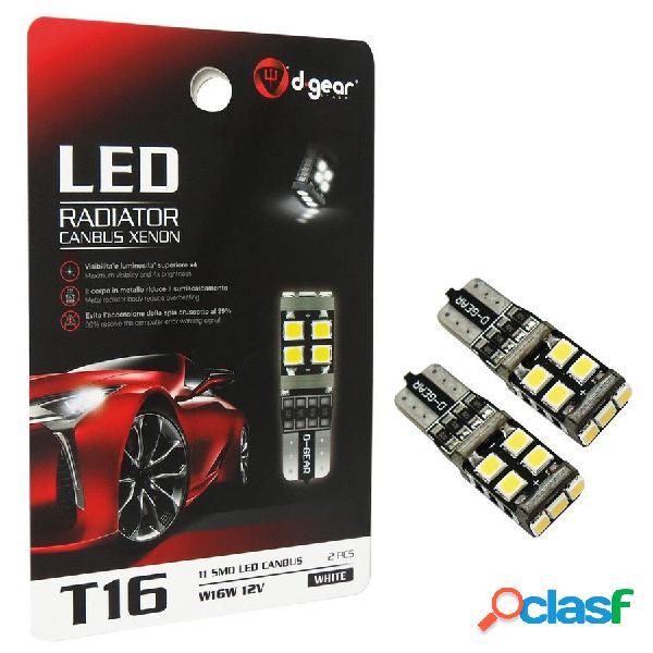 Lampadina T16 W16W a led T16 Led Radiator Canbus Xenon -