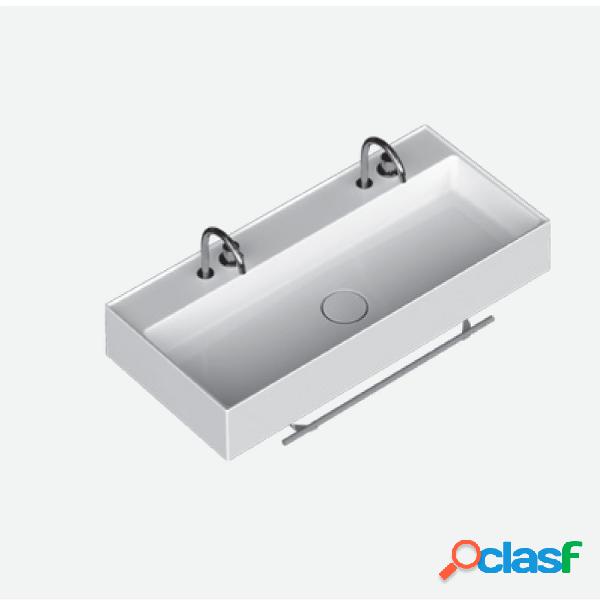 Lavabo lavatrucco doppio rubinetto Domus Falerii 100x46 cm