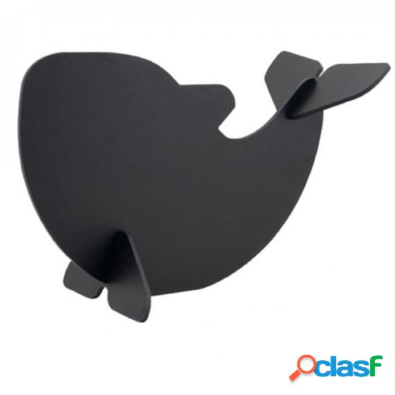 Lavagna Silhouette - 22x14,5x10 cm - nero - forma balena -