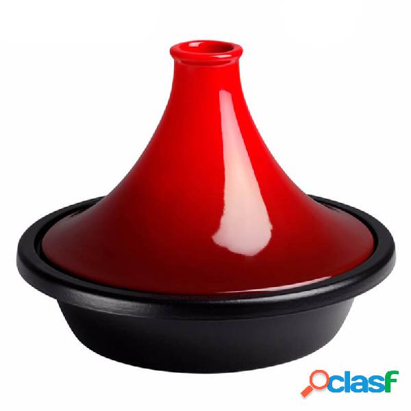Le Creuset Cocotte Tajine Cm 27 Ciliegia in Ghisa e Ceramica