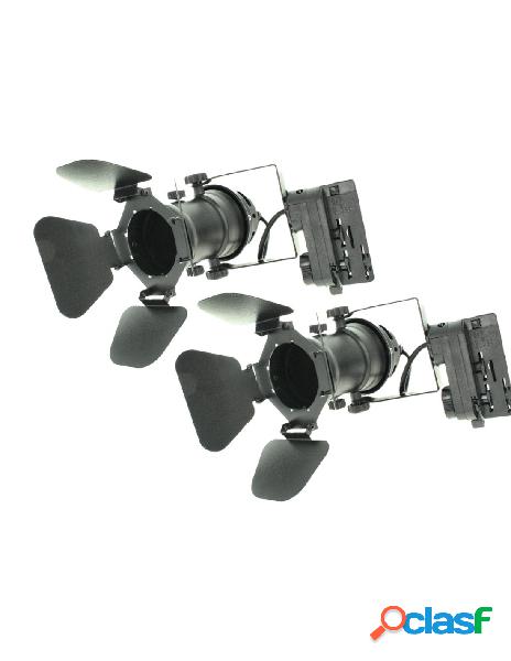 Ledlux - 2 kit portalampada supporto gu10 colore nero per