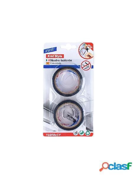 Ledlux - 2 nastri isolanti elettrici in pvc 19mm x 5m colore